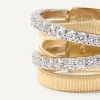 Marco Bicego Bague Avec Deux Bandeaux De Diamants, Grand Modele Discount
