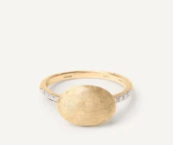 Marco Bicego Bague Avec Element Ovale Horizontal Et Diamants Discount