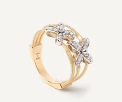 Marco Bicego Bague Avec Elements Fleuris Paves De Diamants Online