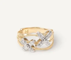 Marco Bicego Bague Avec Elements Fleuris Paves De Diamants Online