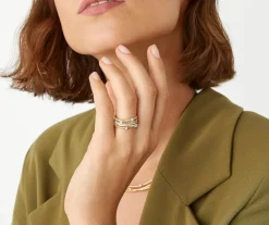 Marco Bicego Bague Cinq Rangs En Or Blanc Avec Diamants Sertis Griffe Et En Barrette Best Sale