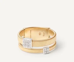 Marco Bicego Bague Double Bandeau Avec Deux Paves De Diamants Store