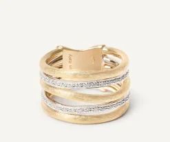 Marco Bicego Bague Multi-Rangs Avec Diamants Discount
