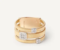 Marco Bicego Bague Triple Bandeau Avec Trois Paves De Diamants Cheap