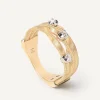 Marco Bicego Bague Trois Rangs Avec Diamants Cheap
