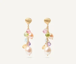 Marco Bicego Boucle D'Oreille Avec Perles Et Pierres Multicolores Store