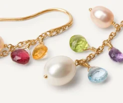 Marco Bicego Boucle D'Oreille En Diamants, Perles Et Pierres Multicolores Cheap