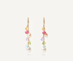 Marco Bicego Boucle D'Oreille En Diamants, Perles Et Pierres Multicolores Cheap