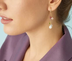 Marco Bicego Boucle D'Oreille En Diamants, Perles Et Pierres Multicolores Cheap