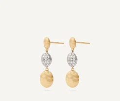 Marco Bicego Boucle D'Oreille Triple Avec Diamants Online