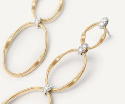 Marco Bicego Boucle D'Oreille Triple Avec Diamants Outlet