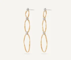 Marco Bicego Boucle D'Oreille Triple Avec Diamants Outlet