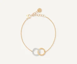 Marco Bicego Bracelet « Amour Infini » Avec Diamants Et Chaine Reglable Hot