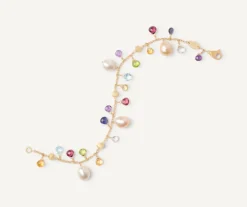 Marco Bicego Bracelet Avec Perles Et Pierres Multicolores New