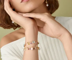 Marco Bicego Bracelet Avec Perles Et Pierres Multicolores New