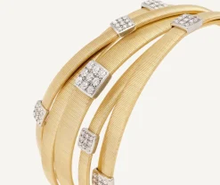 Marco Bicego Bracelet Cinq Rangs Avec Paves De Diamants Discount