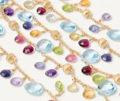 Marco Bicego Bracelet Cinq Rangs Avec Pierres Multicolores Cheap