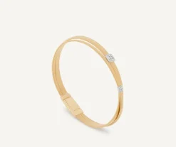 Marco Bicego Bracelet Deux Rangs Avec Paves De Diamants Shop
