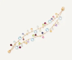 Marco Bicego Bracelet Deux Rangs Avec Pierres Multicolores Store