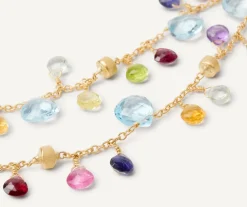 Marco Bicego Bracelet Deux Rangs Avec Pierres Multicolores Store