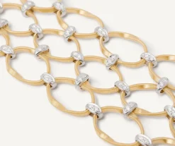 Marco Bicego Bracelet En Maillage Avec Diamants Best Sale
