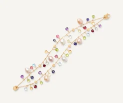 Marco Bicego Bracelet Multi-Rangs Avec Perles Et Pierres Multicolores Best Sale