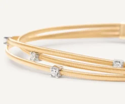 Marco Bicego Bracelet Multi-Rangs En Or Jaune Avec Diamants Discount