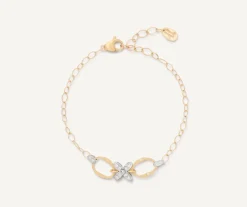 Marco Bicego Bracelet Reglable Avec Elements Fleuris Paves De Diamants Shop
