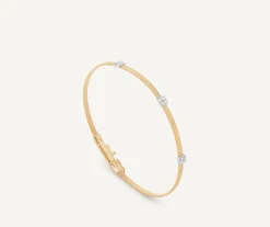 Marco Bicego Bracelet Slim Avec Trois Paves De Diamants Outlet