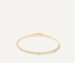 Marco Bicego Bracelet Slim Avec Trois Paves De Diamants Outlet