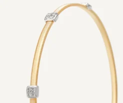 Marco Bicego Bracelet Slim Avec Trois Paves De Diamants Outlet