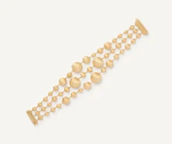 Marco Bicego Bracelet Trois Rangs Avec Billes Irregulieres Flash Sale