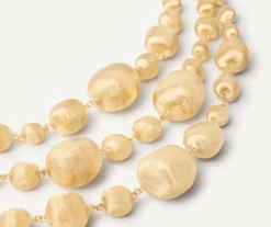 Marco Bicego Bracelet Trois Rangs Avec Billes Irregulieres Flash Sale