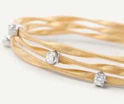 Marco Bicego Bracelet Trois Rangs Avec Diamants New