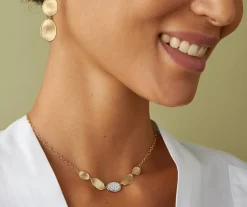 Marco Bicego Collier Avec Diamants Et Chaine Reglable, Modele Mini Shop