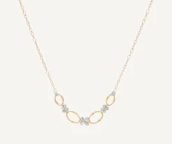 Marco Bicego Collier Avec Elements Fleuris Paves De Diamants Hot