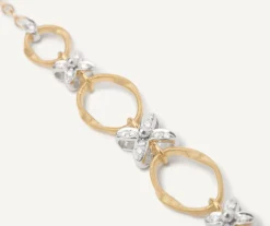 Marco Bicego Collier Avec Elements Fleuris Paves De Diamants Hot