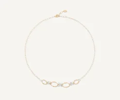 Marco Bicego Collier Avec Elements Fleuris Paves De Diamants Hot