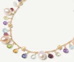 Marco Bicego Collier Avec Perles Et Pierres Multicolores Store