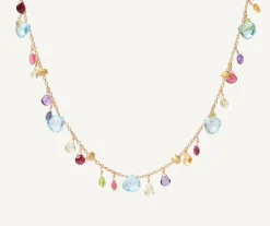 Marco Bicego Collier Avec Pierres Multicolores Et Chaine Reglable Best Sale
