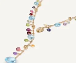 Marco Bicego Collier Cravate Avec Pierres Multicolores Et Diamants Cheap