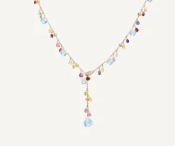 Marco Bicego Collier Cravate Avec Pierres Multicolores Et Diamants Cheap