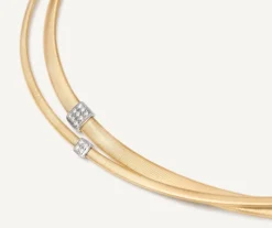 Marco Bicego Collier Deux Rangs Avec Diamants Best Sale