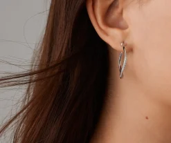 Marco Bicego 18Kt White Gold Diamond Hoop Earrings Flash Sale