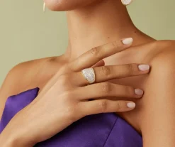 Marco Bicego 18Kt Yellow Gold Band Ring With Diamonds Discount
