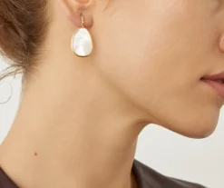 Marco Bicego 18Kt Yellow Gold Earrings With White Mother-Of-Pearl And Diamonds Cheap