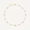 Marco Bicego 18Kt Yellow Gold Necklace With Oval Elements And Aquamarine New