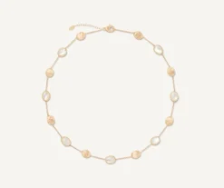 Marco Bicego 18Kt Yellow Gold Necklace With Oval Elements And Mother-Of-Pearl Discount