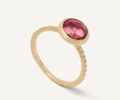 Marco Bicego 18Kt Yellow Gold Ring With Pink Tourmaline And Diamonds Cheap