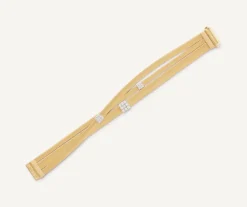 Marco Bicego 18Kt Yellow Gold Three-Strand Bracelet With Diamond Pave Outlet